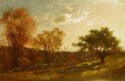 Landscape Study, Melrose, Massachusetts, oil painting by Charles Furneaux Charles Furneaux